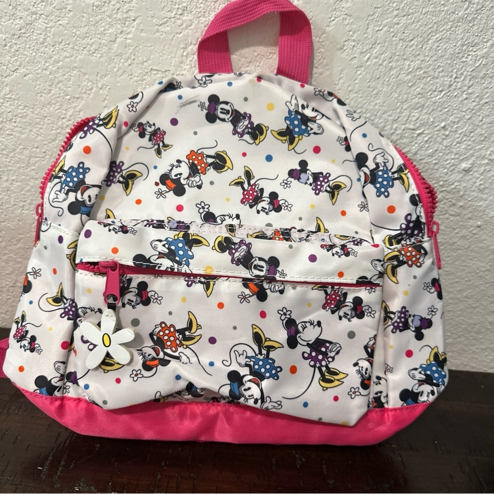 Disney Minnie Mouse Kids Backpack - Pink and White